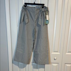 CeCe Striped Black and White Pants